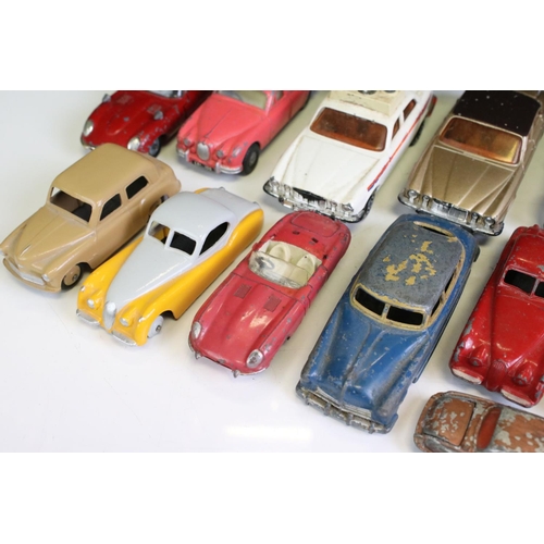 1344 - 19 Play worn diecast models, mainly mid 20th C, to include Dinky, Triang, Matchbox and Corgi, featur... 