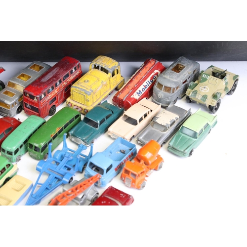 1345 - Around 100 mid 20th C play worn diecast models, mostly Matchbox Lesney, also includes Corgi & Husky ... 