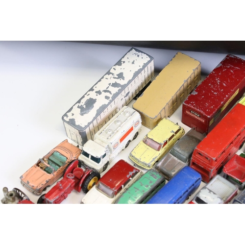 1345 - Around 100 mid 20th C play worn diecast models, mostly Matchbox Lesney, also includes Corgi & Husky ... 