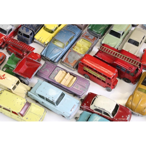 1345 - Around 100 mid 20th C play worn diecast models, mostly Matchbox Lesney, also includes Corgi & Husky ... 