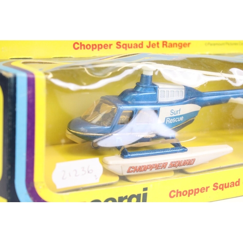 1384 - Two boxed Corgi Chopper Squad diecast models to include 927 Jet Ranger and 35 Surf Rescue, both ex