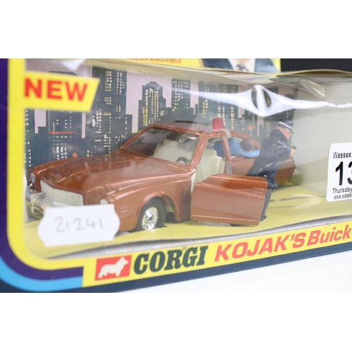 1389 - Boxed Corgi 290 Kojak's Buick diecast model complete with figure, diecast ex, box vg with small part... 