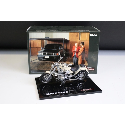 1226 - Four Boxed James Bond 007 BMW diecast models & multi-model sets, 1:87 to 1:18 scale, to include Kyos... 