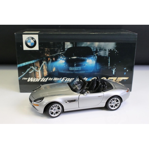 1226 - Four Boxed James Bond 007 BMW diecast models & multi-model sets, 1:87 to 1:18 scale, to include Kyos... 