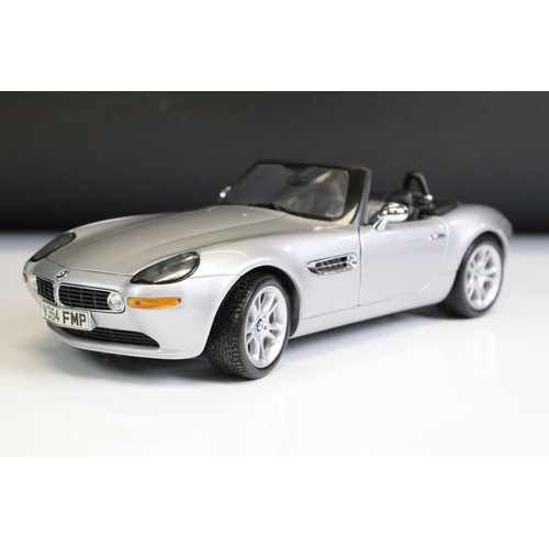 1226 - Four Boxed James Bond 007 BMW diecast models & multi-model sets, 1:87 to 1:18 scale, to include Kyos... 