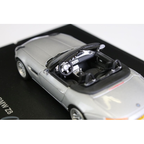 1226 - Four Boxed James Bond 007 BMW diecast models & multi-model sets, 1:87 to 1:18 scale, to include Kyos... 