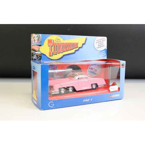 1227 - Five boxed Corgi TV related diecast models to include 2 x Gerry Anderson Thunderbirds (CC00601 FAB 1... 