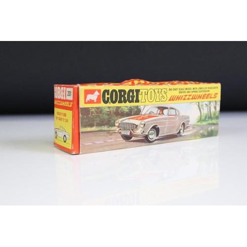 1398 - Boxed Corgi Whizzwheels 201 The Saint's Car Volvo P 1800 diecast model, red bonnet version, diecast ... 