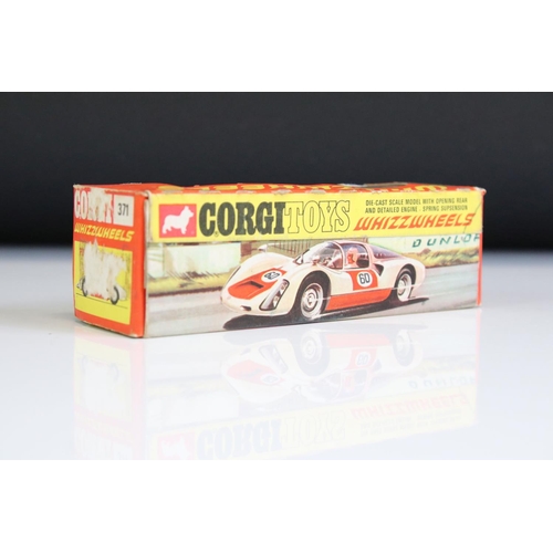 1399 - Three boxed Corgi Whizzwheels diecast models to include 383 Volkswagen 1200 Beetle in orange, 371 Po... 