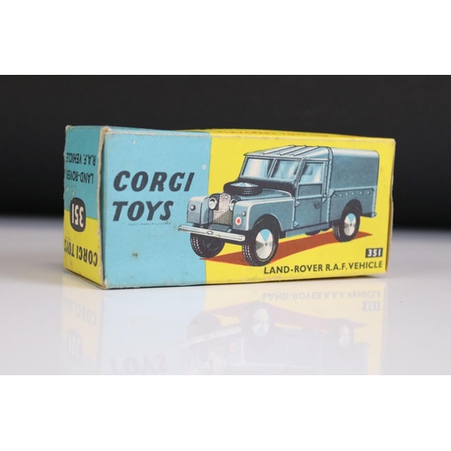 1403 - Boxed Corgi 351 Land Rover RAF Vehicle diecast model, shows paint wear and loss, fair-gd box