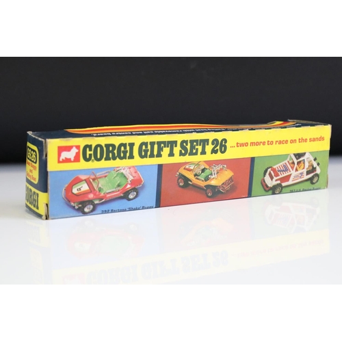 1409 - Boxed Corgi Gift Set 26 Beach Buggy and Sailing Boat diecast model complete and excellent with gd-vg... 