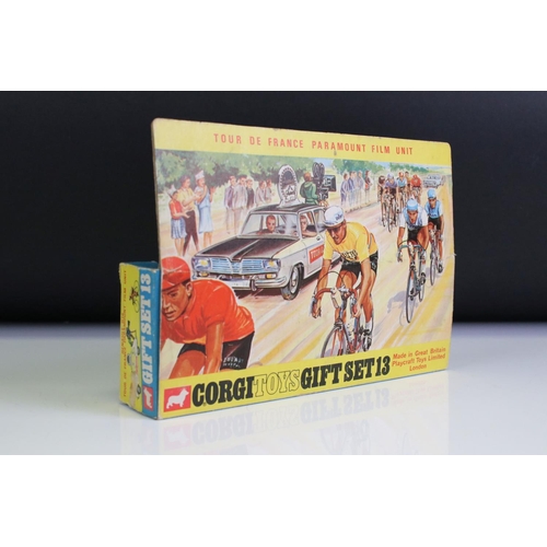 1414 - Boxed Corgi Gift Set 13 Renault R16 Tour De France Paramount Film Unit diecast model set, complete a... 