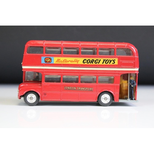 1415 - Two boxed Corgi 468 London Transport Routemaster Bus diecast models, both variant boxes and decals, ... 