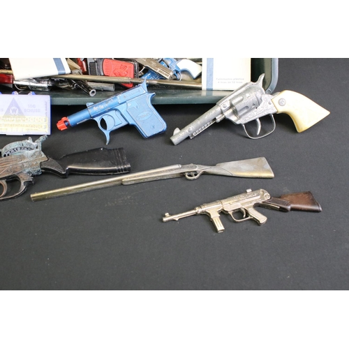 245 - Collection of around 30 play worn metal & plastic toy guns, mostly cap guns, to include Lone Star, D... 