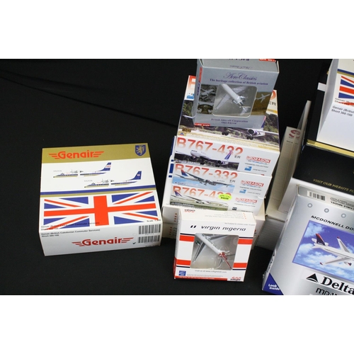 1221 - 27 Boxed diecast model commercial planes to include 7 x Gemini featuring Gemini 200 G2ASA627 Alaska ... 