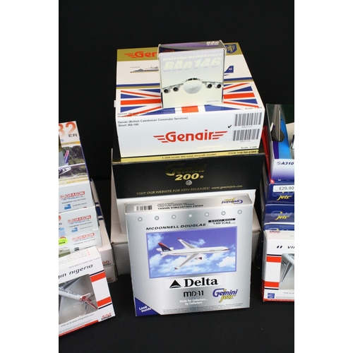 1221 - 27 Boxed diecast model commercial planes to include 7 x Gemini featuring Gemini 200 G2ASA627 Alaska ... 