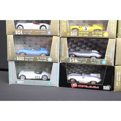 1222 - 18 Boxed / cased Brumm 1/43 scale diecast models featuring 14 x Oro examples, Anteprima multi-model ... 