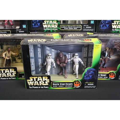 358 - Star Wars - Nine boxed Kenner / Hasbro The Power of the Force figure sets to include Jabba The Hutt'... 