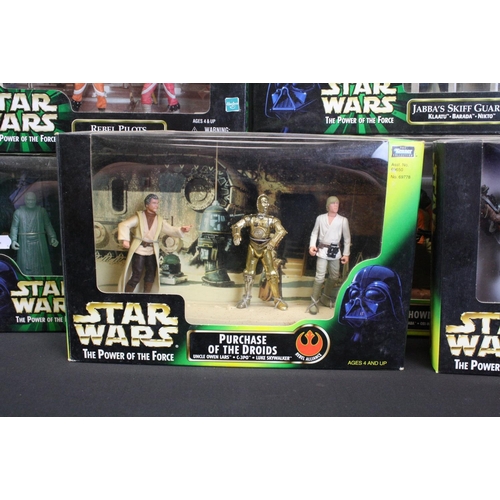 358 - Star Wars - Nine boxed Kenner / Hasbro The Power of the Force figure sets to include Jabba The Hutt'... 