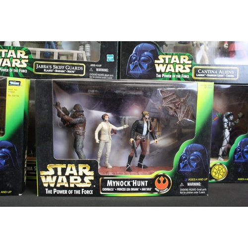 358 - Star Wars - Nine boxed Kenner / Hasbro The Power of the Force figure sets to include Jabba The Hutt'... 