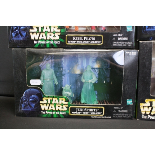 358 - Star Wars - Nine boxed Kenner / Hasbro The Power of the Force figure sets to include Jabba The Hutt'... 