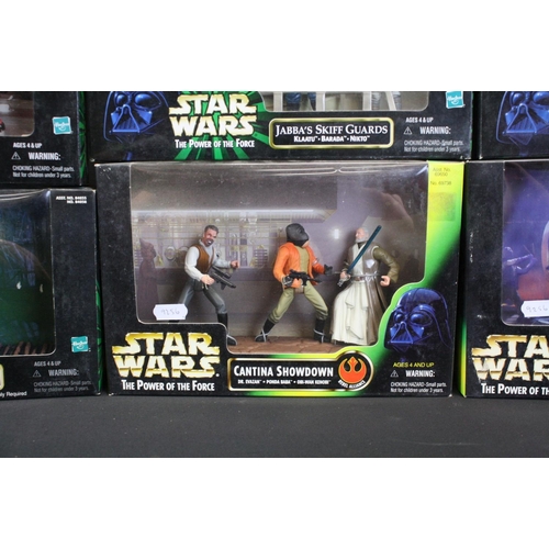 358 - Star Wars - Nine boxed Kenner / Hasbro The Power of the Force figure sets to include Jabba The Hutt'... 