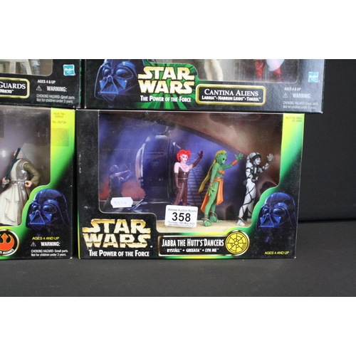 358 - Star Wars - Nine boxed Kenner / Hasbro The Power of the Force figure sets to include Jabba The Hutt'... 