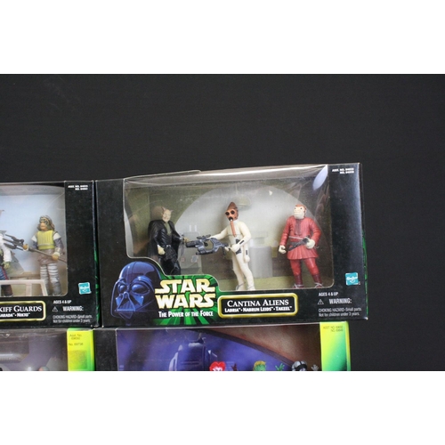 358 - Star Wars - Nine boxed Kenner / Hasbro The Power of the Force figure sets to include Jabba The Hutt'... 