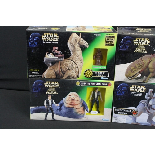 359 - Star Wars - Six boxed Kenner figure & accessory sets to include Ronto & Jawa, 2 x Dewback & Sandtroo... 