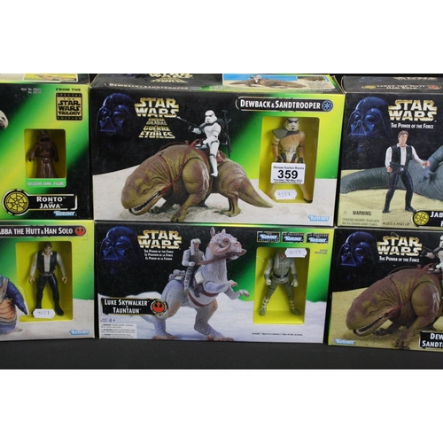 359 - Star Wars - Six boxed Kenner figure & accessory sets to include Ronto & Jawa, 2 x Dewback & Sandtroo... 