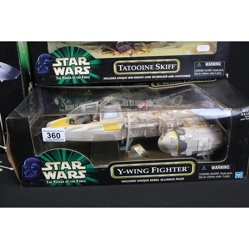 360 - Star Wars - Two boxed Kenner vehicle & figure sets to include Tatooine Skiff and Y Wing Fighter (som... 