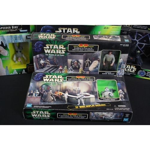 361 - Star Wars - Eight Kenner & Hasbro The Power of The Force figure & accessory sets to include 2 x Spee... 