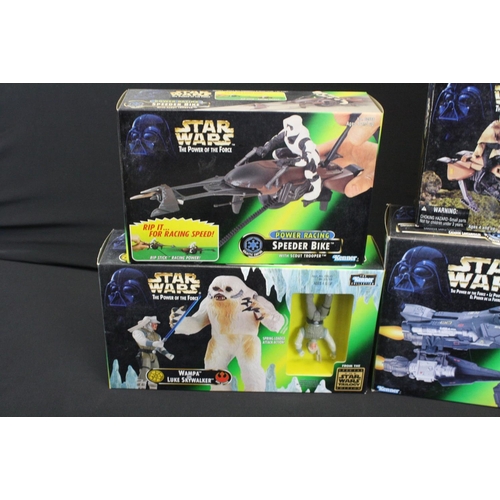 361 - Star Wars - Eight Kenner & Hasbro The Power of The Force figure & accessory sets to include 2 x Spee... 