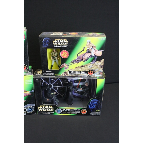 361 - Star Wars - Eight Kenner & Hasbro The Power of The Force figure & accessory sets to include 2 x Spee... 