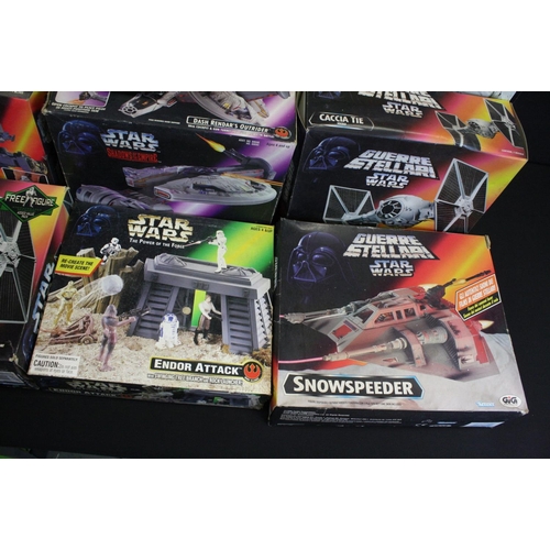 363 - Star Wars - Nine boxed Kenner accessories / play sets to include 5 x Guerre Stellari (Electronic Mil... 