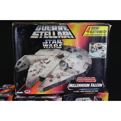 363 - Star Wars - Nine boxed Kenner accessories / play sets to include 5 x Guerre Stellari (Electronic Mil... 