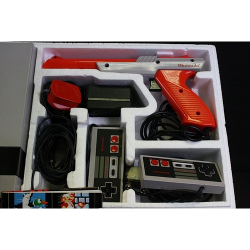 374 - Retro Gaming - Boxed Nintendo NES Action Set console with Mario Bros/Duck Hunt game, gun, 2 x contro... 