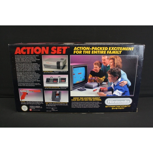 374 - Retro Gaming - Boxed Nintendo NES Action Set console with Mario Bros/Duck Hunt game, gun, 2 x contro... 