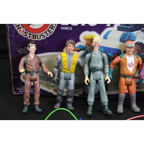 378 - The Real Ghostbusters - Boxed Kenner ECTO 1 vehicle along with 5 x Ghostbusters figures with 2 x pro... 