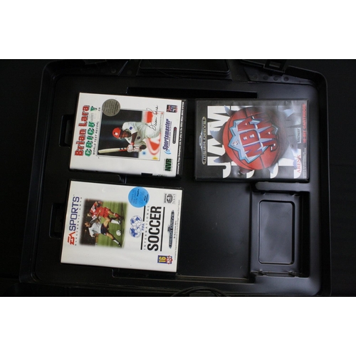 379 - Retro Gaming - Boxed Sega Mega Drive console with carry case, 2 x controllers and 11 x boxed games t... 