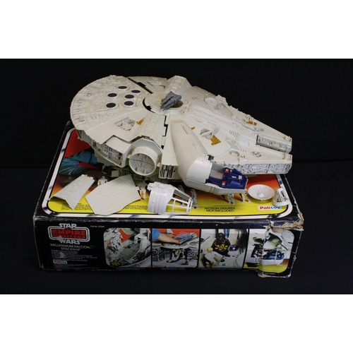 383 - Star Wars - Boxed Palitoy Millennium Falcon Spaceship (no. 33364 - tatty box), together with 2 x Luc... 