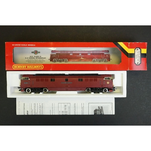 4 - Five boxed Hornby OO gauge locomotives to include R352 BR Class 52 Western Diesel, R307 BR Class 47 ... 