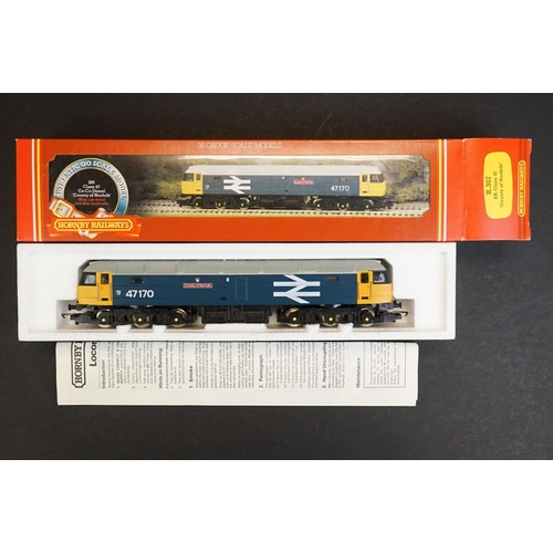 4 - Five boxed Hornby OO gauge locomotives to include R352 BR Class 52 Western Diesel, R307 BR Class 47 ... 