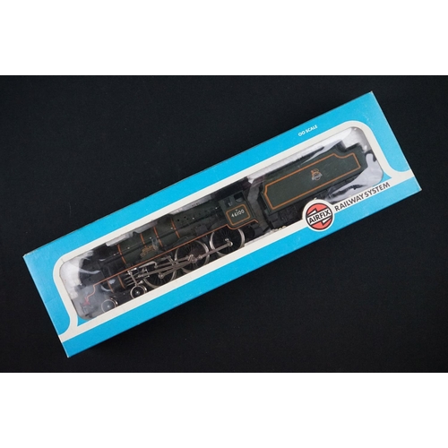 13 - Six boxed Airfix OO gauge locomotives to include 54121-3 Royal Scot BR Livery, 54100-6 A1A-A1A Class... 