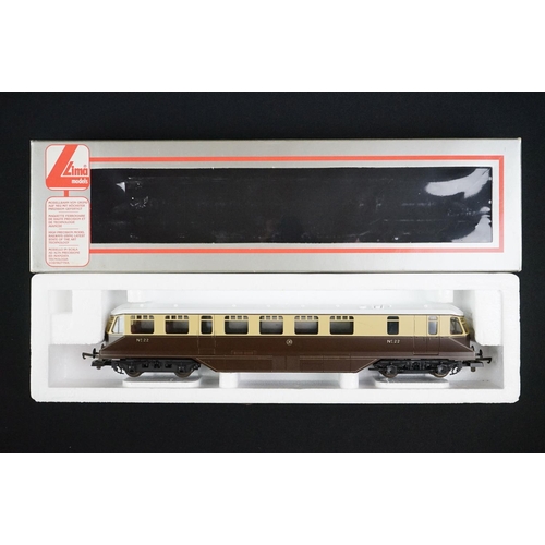 16 - Four boxed Lima OO gauge locomotives to include 205128MWG Rapid, 205127MWG Dragon, 205132A2 Rail Car... 