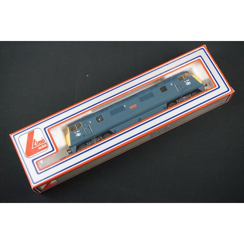 16 - Four boxed Lima OO gauge locomotives to include 205128MWG Rapid, 205127MWG Dragon, 205132A2 Rail Car... 