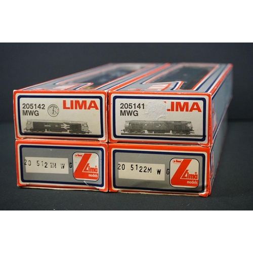 18 - Four boxed Lima OO gauge locomotives to include 205142 MWG Eagle, 205141 MWG Revenge, 205121 MWG Wes... 