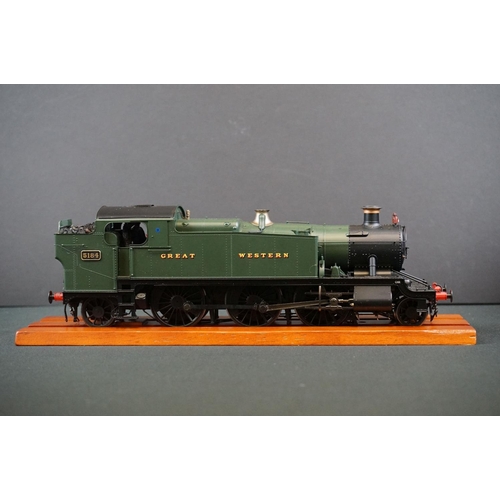 25 - Boxed Heljan O gauge 2-6-2 5184 GWR Prairie Tank locomotive, amended box sticker, vg