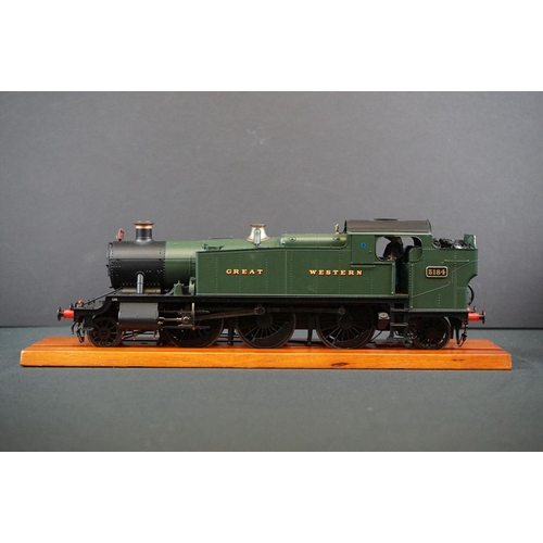 25 - Boxed Heljan O gauge 2-6-2 5184 GWR Prairie Tank locomotive, amended box sticker, vg