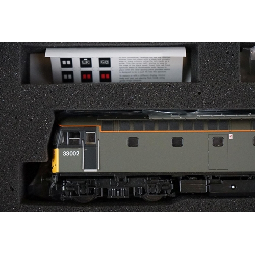 36 - Two boxed Heljan OO gauge locomotives to include Class 14 1400 D9500 BR green and 3317 3302 Grey